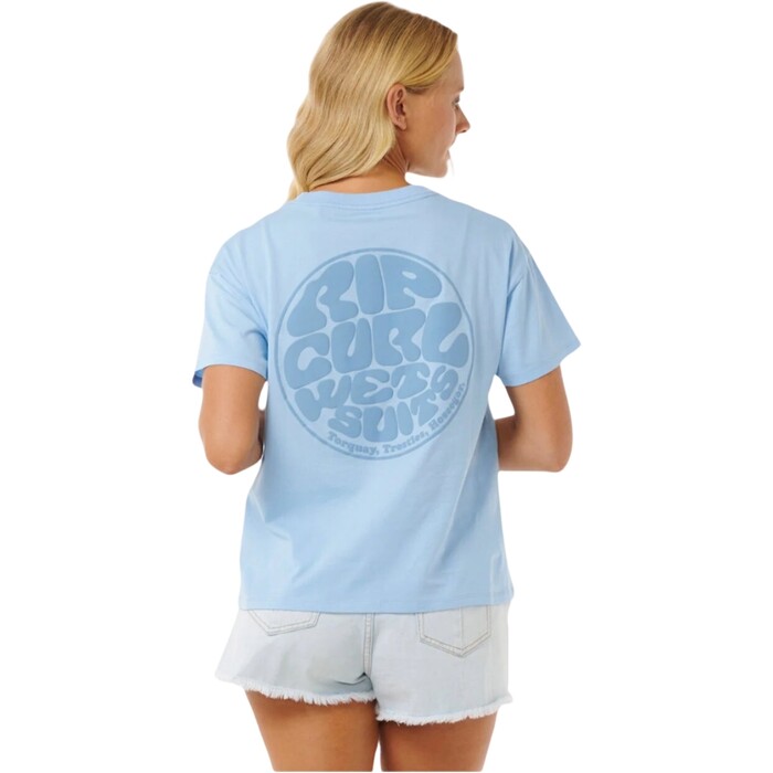 2024 Rip Curl Mujer Icons Of Surf Relaxed Tee 0EGWTE - Mid Blue